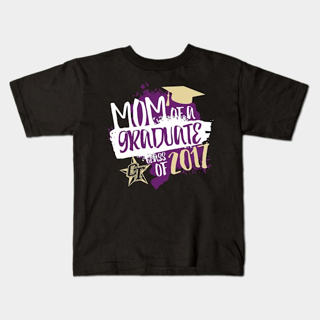 Graduation Mom - Purple! Kids T-Shirt by masterpanto